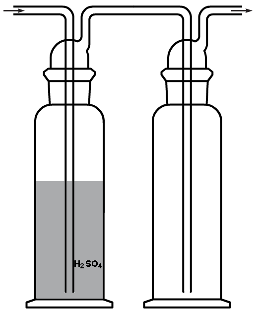 Dibujo de dos botellas de Drechsel