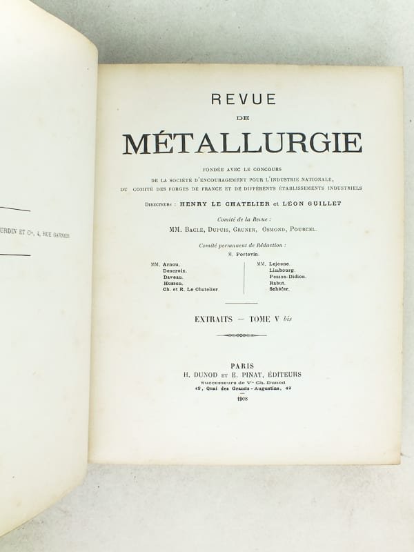 La revue de métallurgie, fundado por Henry Le Chatelier