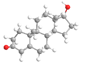 Estructura 3D de la testosterona