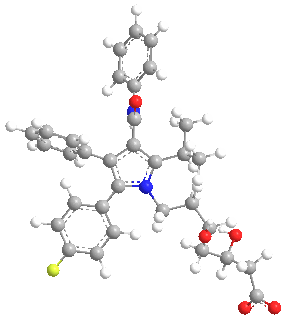 Estructura 3D de la atorvastatina