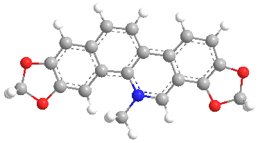 Estructura 3D de la sanguinarina