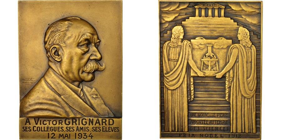 Medalla conmemorativa premio Nobel de Victor Grignard 1934