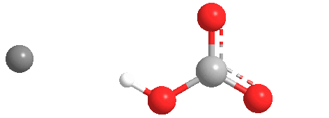 Estructura 3D del bicarbonato de sodio