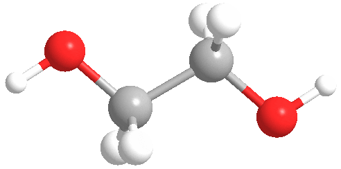 Estructura 3D del etilenglicol