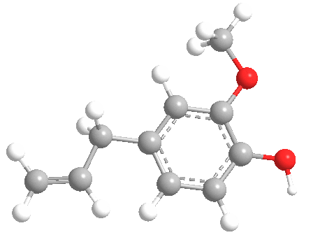 Estructura 3D del eugenol