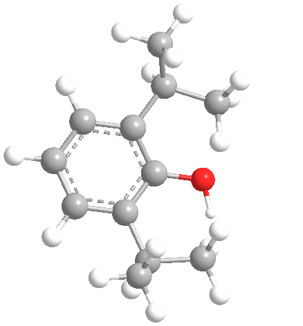 Estructura 3D del propofol