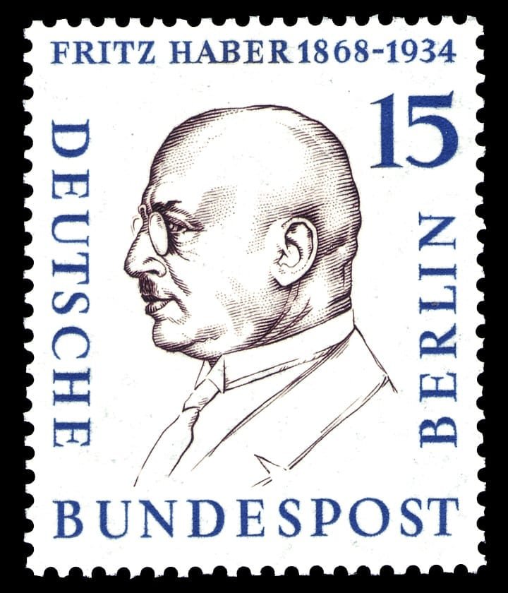 Sello postal alemán en honor a Fritz Haber