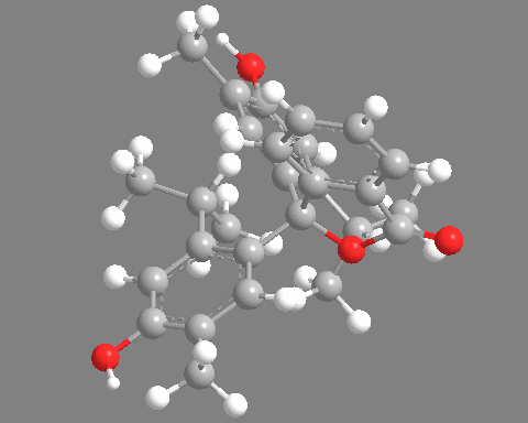 Estructura 3d de la timolftleína