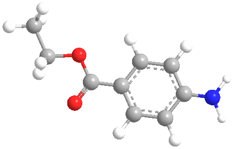 Estructura 3D de la benzoca&iacute;na