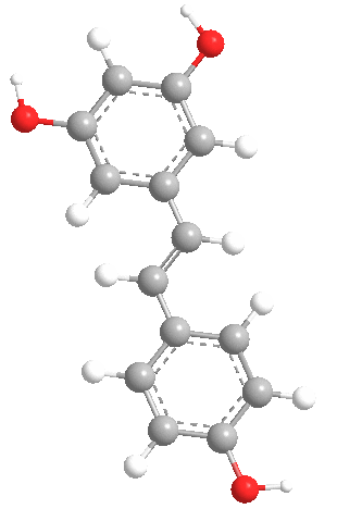 Estructura 3D del resveratrol