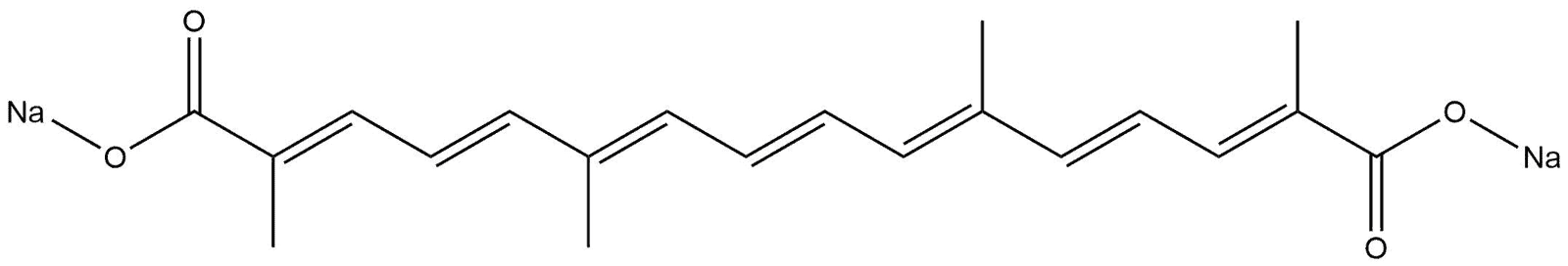 Estructura 2D del transcrocetinato de sodio