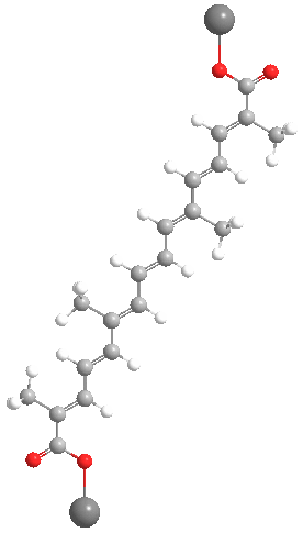 Estructura 3D del transcrocetinato de sodio
