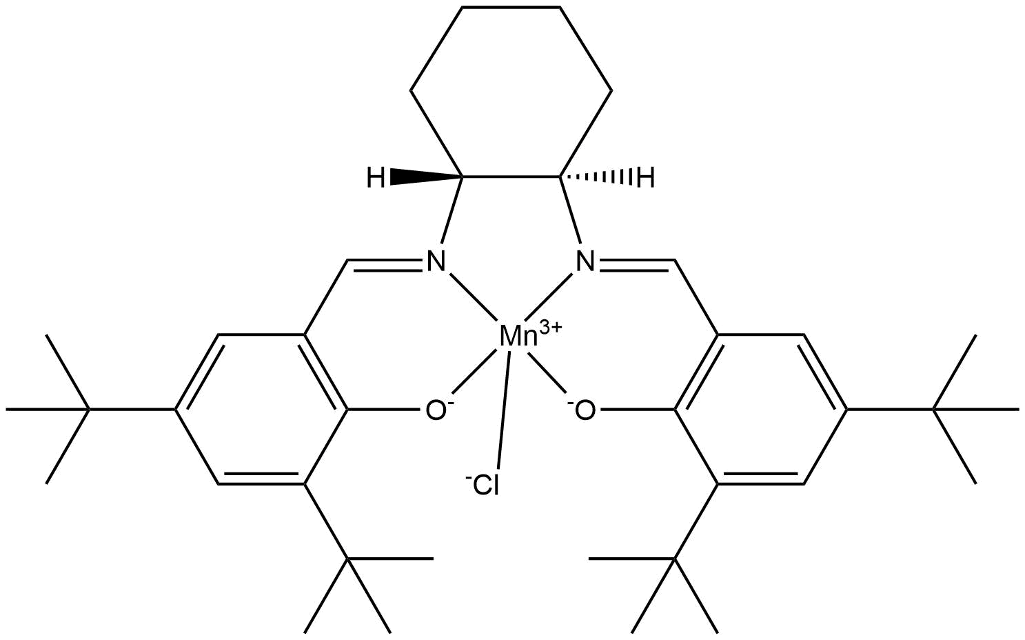 Estructura 2D del catalizador de Jacobsen