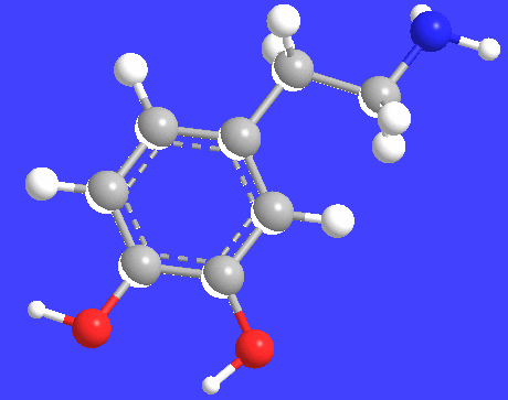 Estructura 3D dopamina