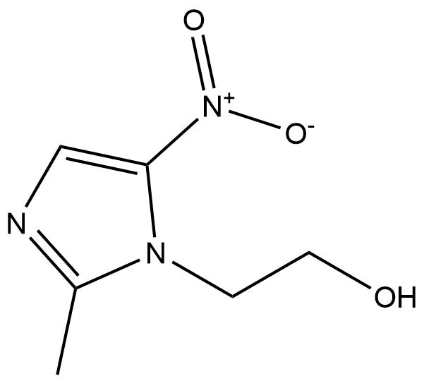 Estructura 2D del metronidazol