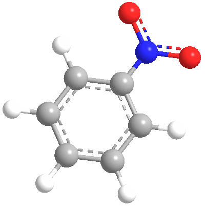 Estructura 3D del nitrobenceno