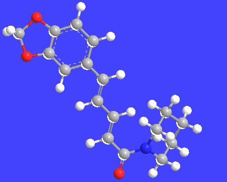 Estructura 3D de la piperina