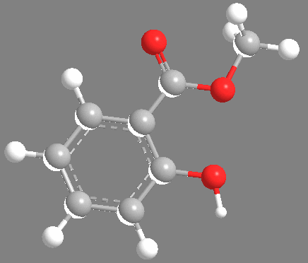 Estructura 3D salicilato de metilo