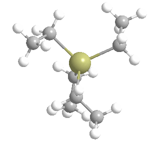 Estructura 3D del tetraetilo de plomo