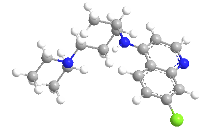 Estructura 3D de la cloroquina
