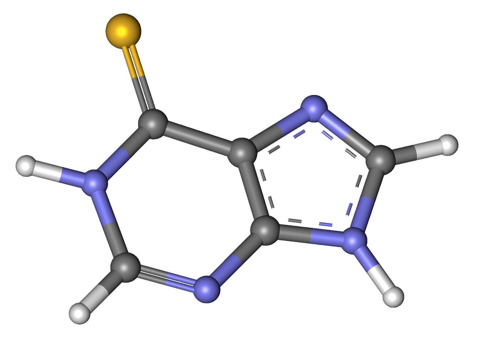 Estructura de la mercaptopurina