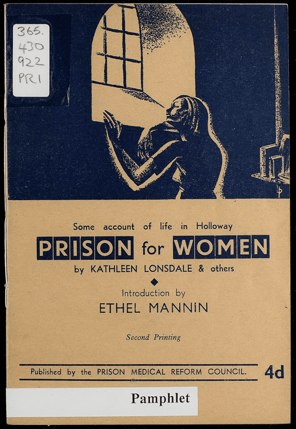 Folleto escrito por Kathleen Lonsdale sobre la reforma penitenciaria en 1943