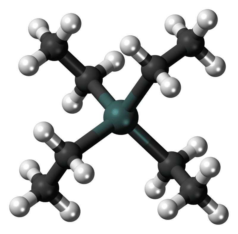 Estructura del TEL (tetraetilo de plomo)