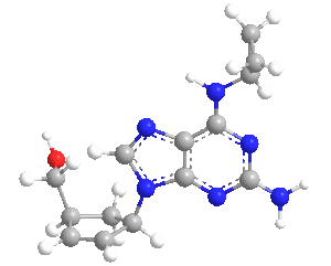 Estructura 3D del abacavir