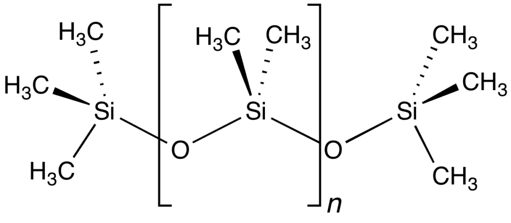 Estructura 2D de la unidad de la dimeticona o PDMS