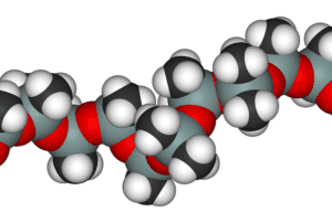 Estructura de esferas de la dimeticona o PDMS