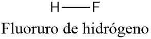 Estructura 2D del fluoruro de hidr&oacute;geno