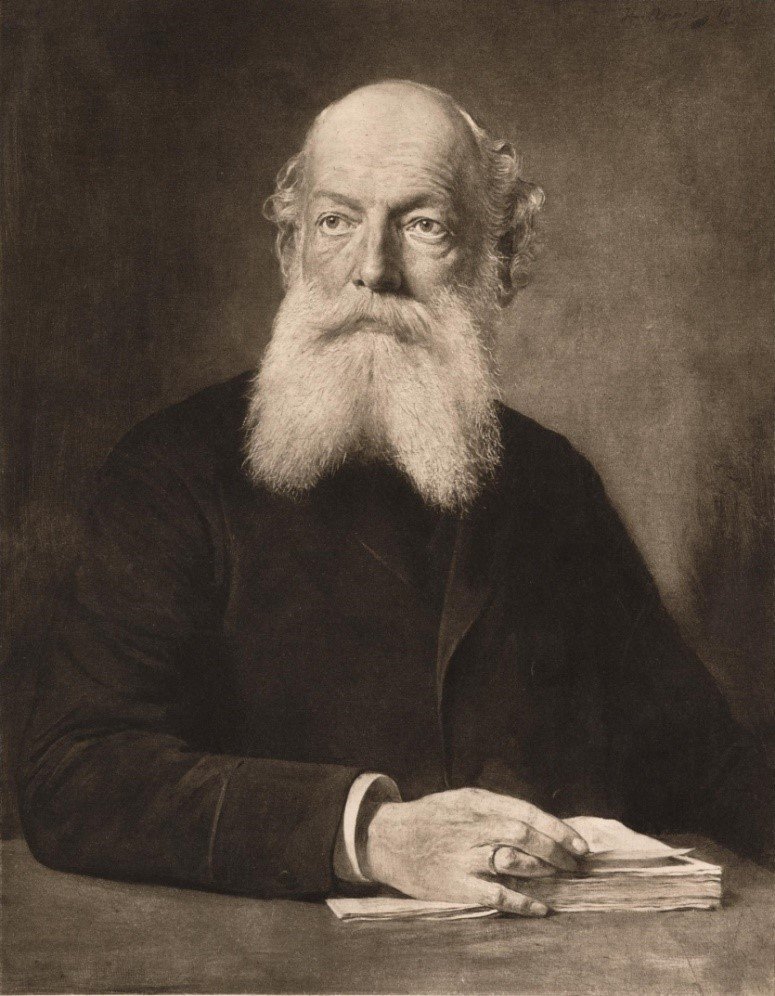 Retrato de August Kekulé, encargado por las empresas alemanas de tintes para su 60 cumpleaños.