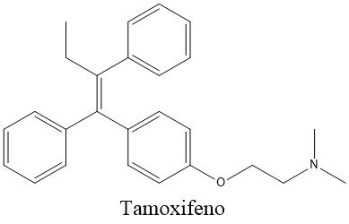 Estructura 2D del Tamoxifeno