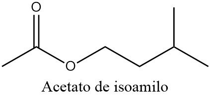 Estructura 2D del acetato de isoamilo