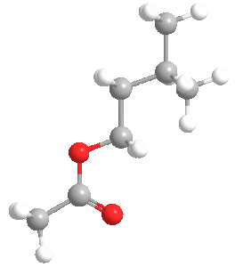 Estructura 3D del acetato de isoamilo