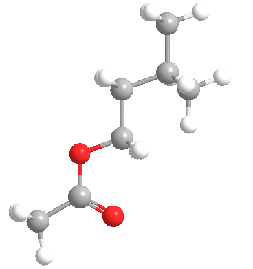 Estructura 3D del acetato de isoamilo