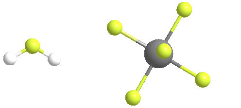 Estructura 3D del ácido fluoroantimónico