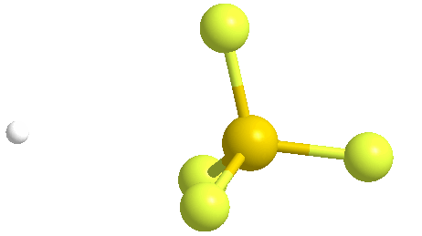 Estructura 3D del ácido fluorobórico