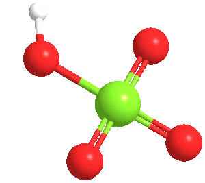 Estructura 3D del ácido perclórico