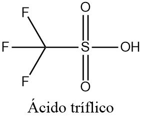 Estructura 2D ácido tríflico o ácido trifluorometanosulfónico