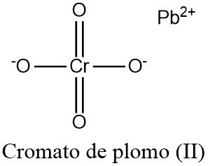 Estructura 2D del cromato de plomo (II)