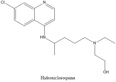 Estructura 2D de la hidroxicloroquina