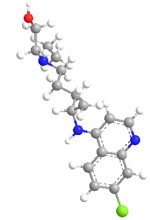 Estructura 3D de la hidroxicloroquina