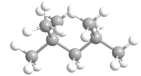 Estructura 3D del iso-octano