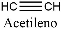 Estructura 2D del acetileno