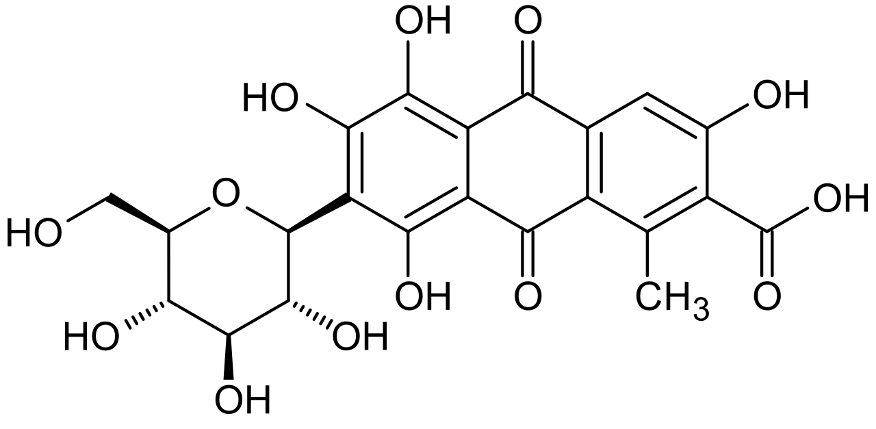 Estructura del ácido carmínico