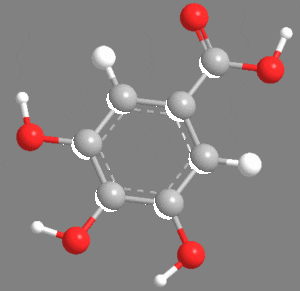 Estructura 3D del ácido gálico