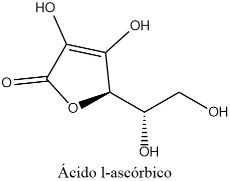 Estructura 2D de la vitamina C