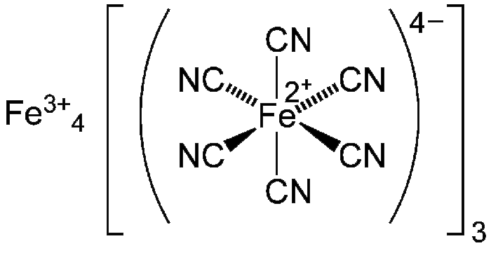Molécula del azul de Prusia