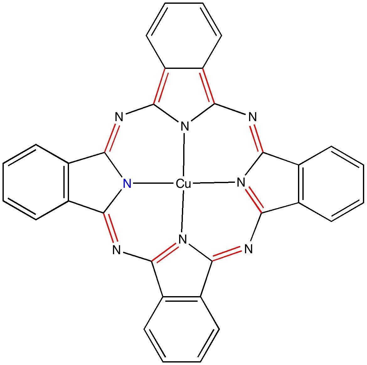Estructura del Azul de Ftalocianina